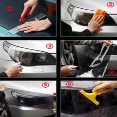 Modigt Premium Glossy Headlight Taillight Fog Light Vinyl Sticker Tint Film USA
