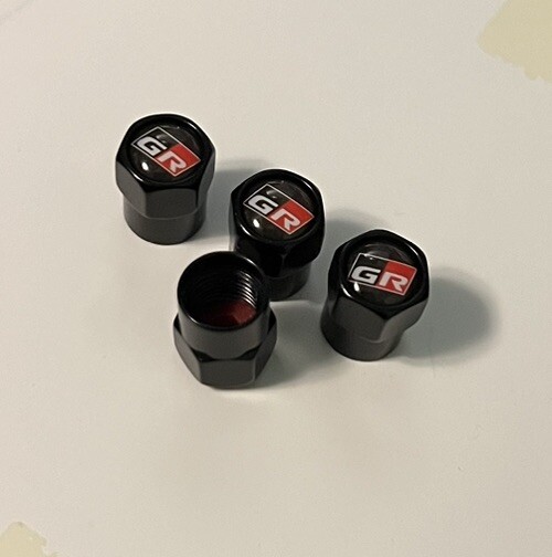 Aluminum Valve Stem Caps for Toyota GR Supra, GR86, & GR Corolla