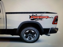 Compatible with Ram REBEL side bed Vinyl Decals Geometric Graphics All Trucks