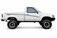 VINTAGE STYLE 1990 TOYOTA P/U SINGLE CAB RETRO VINYL DECALS/ GRAPHICS/ STICKERS