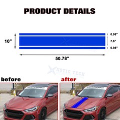 Racing Hood Stripes Stickers Vinyl Decal Decoration For Car SUV Truck Universal