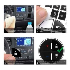 Decal Stickers for Chevrolet Suburban Silverado Yukon AC Dash Button Repa J