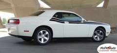 Dual Side Body Strobe Stripes Graphics Decal RT 2008-2023 for Dodge Challenger