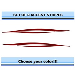 (2) RV Car Truck Pontoon Boat Trailer Side Accent Decals Graphics Stripes ST38