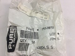 Polaris Screw 7512072 New OEM Stainless Steel 1997 SLT 700 PWC