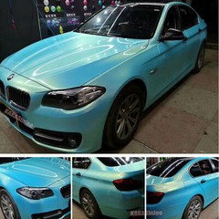 Gold Blue / Stretch Car Chameleon Coral Metallic Chrome Vinyl Wrap Sticker HDUS