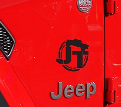 JT round premium quality automotive grade decals set of 2 for jeep Gladiator