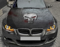 Punisher Car Hood Wrap Vinyl Decal Full Color Graphics Sticker Fit Any Vehicle