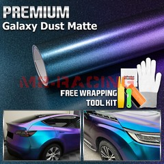 Galaxy Dust Matte Purple Teal Metallic Sticker Decal Vinyl Wrap Sheet Film DIY