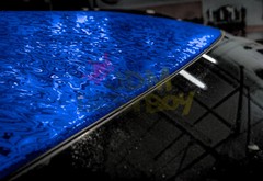 PET Damascus Steel Forged Carbon Fiber Royal Blue Car Vinyl Wrap Decal Sticker