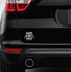 Good Vibes Only Vinyl Decal Sticker Car Window Laptop Positive Quote