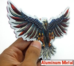ALUMINUM Eagle Stickers VETERAN Military Decals Motorcycle, Car Emblem 6″ x 3″