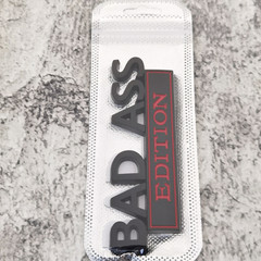 2 Pack Funny BAD ASS Shaped Metal Badge Custom Auto Bumper Accessory Stickers