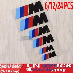 12 PCS Fits For BMW M Series Brake Caliper High Temperature Car Decal Sticker