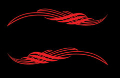 Hot Rod Pinstriping Decals – Set of 2 – 10″ x 1.75″ – Free shipping – 1 color