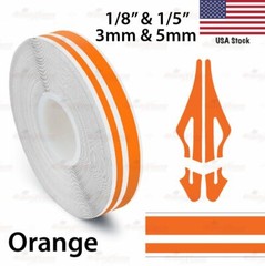 9/16″ Vinyl Pinstriping PinStripe Car Styling Double Tape Sticker 15mm ORANGE