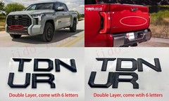 BLACK letters compatible with TOYOTA TUNDRA 2022 23 logo Front and Rear