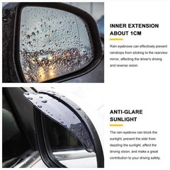 2/Car Thickened Rear View Wing Mirror Eyebrow Sun Shade Shield Rain Board Gua A
