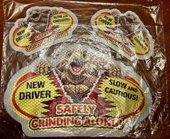 MR3XL 3 Turtle Piece Nee Driver Reflective Magnet Set, New Car Exterior Sign