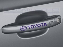 Toyota Door Handle Decal Sticker logo TRD Camry Celica FRS 4 runners – Set of 4