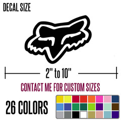F0X – 2″ to 10″ Off Road ATV Racing Decal Sticker Dirt Bike Motocross 4 Wheeler