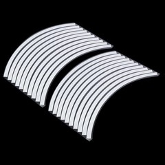 20pcs Fit for 20″ Wheel Motorbike Wheel Rim Sticker Reflective Strips Silver