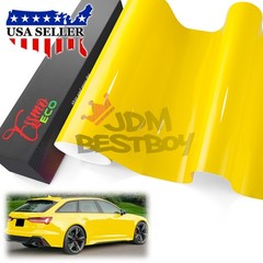 4″x8″ Sample PPF Lemon Yellow Gloss Vinyl Paint Protection Film Scratch Car Wrap