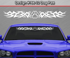 166-02 DOG PAW PRINT Windshield Decal Window Sticker Vinyl Banner Dog Lover SUV