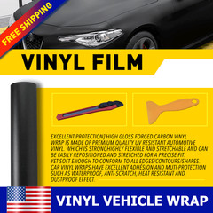 Matte/Gloss Black Forged Black Vinyl Wrap Car Sticker Film Decal Bubble Free New