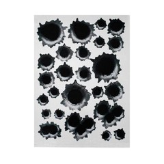 3D Bullet Holes Car Sticker Scratch Decal Waterproof Motorcycle Stickers 21X30CM