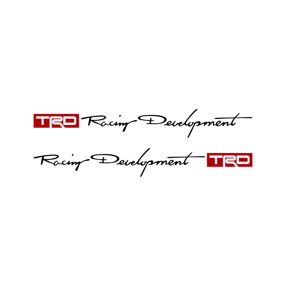 Pair (Left and Right) TRD Racing Development Decal Vinyl Sticker for Toyota Cars