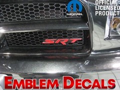 Dodge Durango “SRT” Gril / Hatch Emblem Decal 2018 2019 2020 2021 2022 2023 24