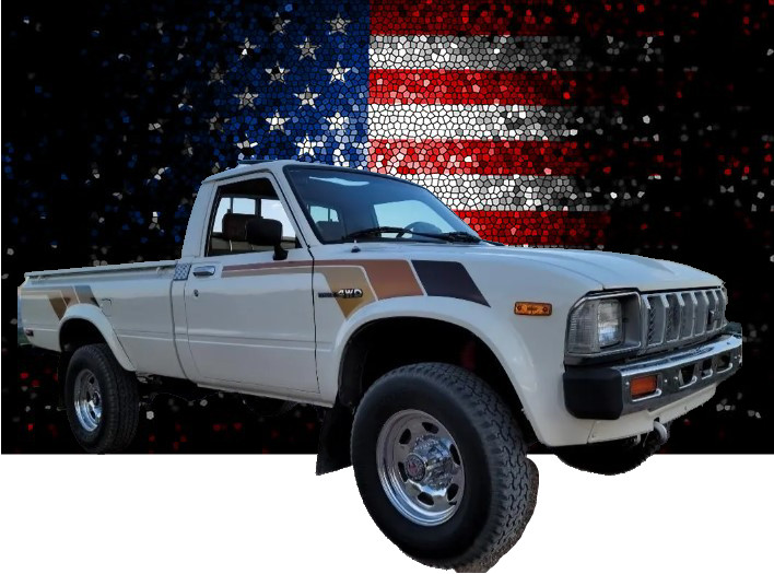 VINTAGE STYLE RETRO VINYL DECALS/ GAPHICS/ CALCAS/ Fit TOYOTA P/U 80/ 84
