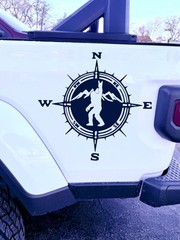 BIGFOOT COMPASS VINYL DECAL FOR Truck SUV Bumper Wall Laptop Home Decor small