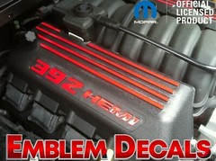 Dodge Challenger 392 Hemi Engine Decal SRT 09 2010 11 12 13 14 15 16 17 18 19