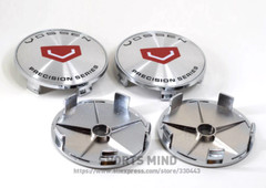 4pcs 68mm Vossen Hubcaps Rim Caps Wheel Center Caps Badges Silver