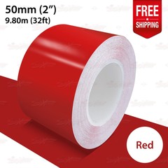 RED 2″ 50mm Roll PIN STRIPE Car PinStriping Trim Line TAPE Decal Vinyl Sticker