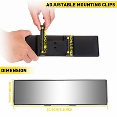 1/2Set Universal Interior 240MM Car Rear View Wide Angle Convex Clear Rearview M