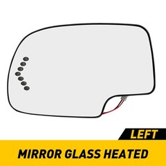 1/2Set Mirror Glass Signal Turn Heated Driver Side for LH 03-2007 Chevy GMC Cadi