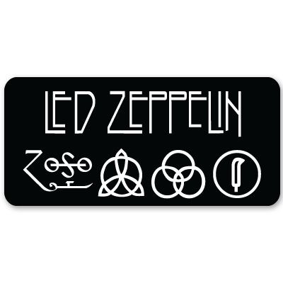 Led Zeppelin heavy metal ZOSO Vynil Car Sticker Decal – Select Size