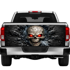 Scary Halloween Skull Tailgate Wrap Horror Gothic Truck Decal Spooky Design