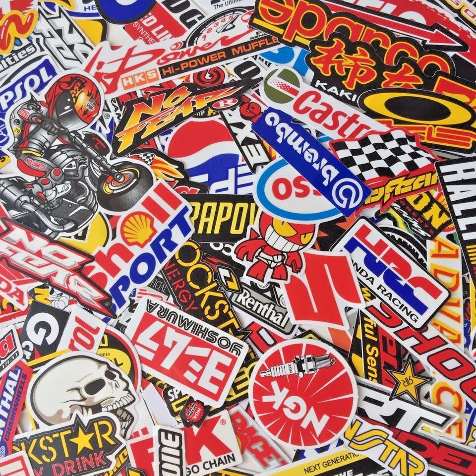 MIXED RANDOM STICKER DECAL BIKE RACING CAR ATV HELMET MOTORCROSS DIRT