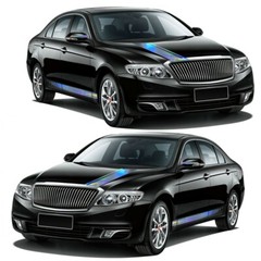 Laser Stripes Universal Car Side Skirt Door Racing Graphic Vinyl Sticker Decal