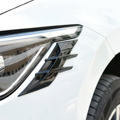 2PCS Auto Headlight Eyebrow Eyelid Cover Trim Decoration Sticker Accessories