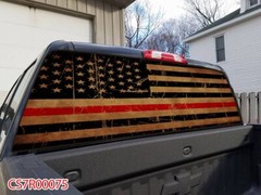 American Flag Pick Up Truck SUV Rear Back Window Graphics Decal Wrap Tint #75