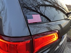 American Flag Vinyl Decal – Made in USA – 2.1″ x 4″, Drawn to US Federal Specs