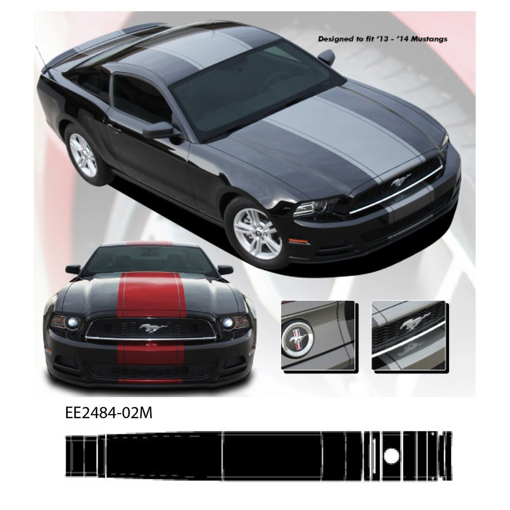 “Venom” Ford Mustang ’13-14 w/ Rear Camera/Spoiler Graphic Kit – Gloss Black