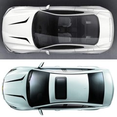 2pcs Car Front Hood Glossy Black Stickers Trim For SUV Auto Accessories Exterior