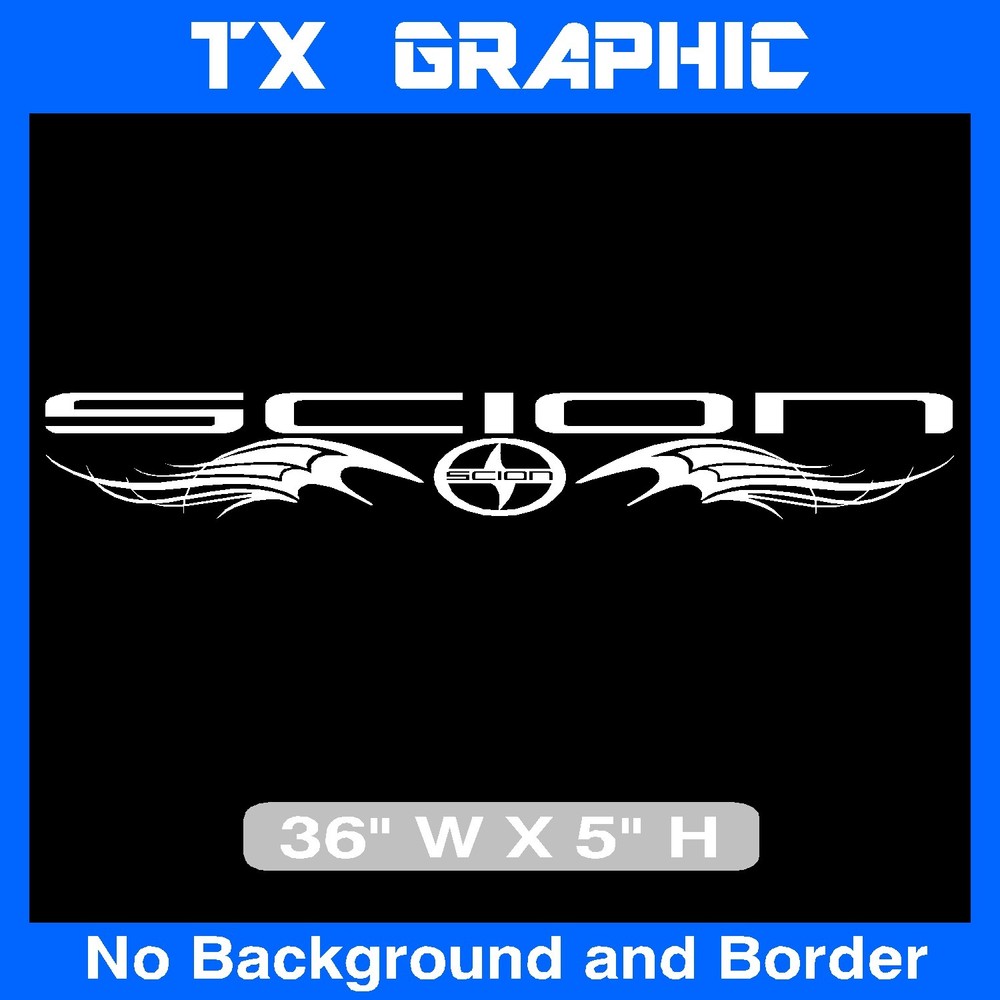 SCION WINDSHIELD DECAL VEHICLE GRAPHIC VINYL STICKER BACK WINDOW SZ: 5″ X 40″