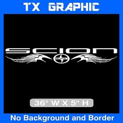 SCION WINDSHIELD DECAL VEHICLE GRAPHIC VINYL STICKER BACK WINDOW SZ: 5″ X 40″
